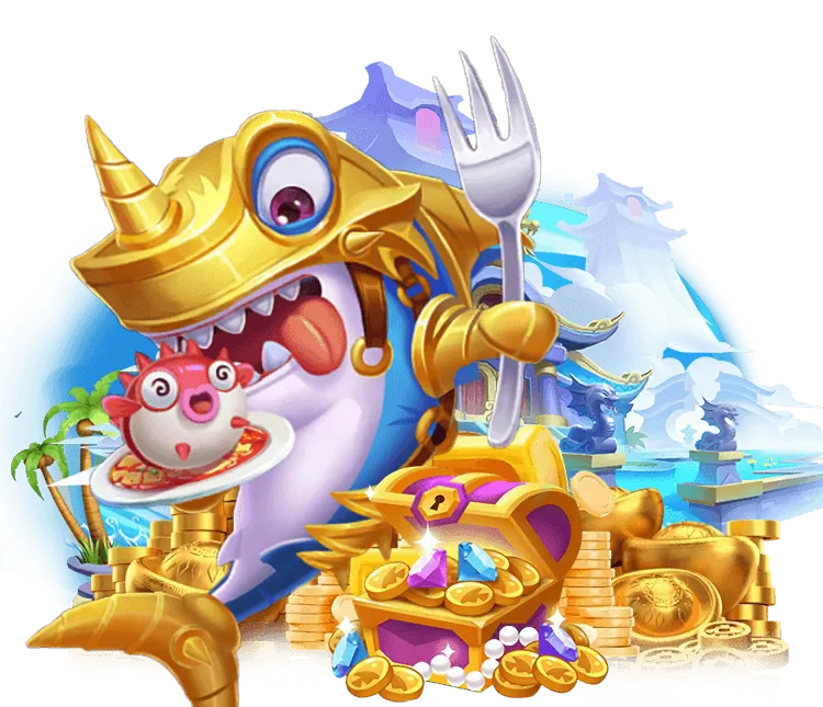 Giao diện game bắn cá với nhiều loài cá và vũ khí